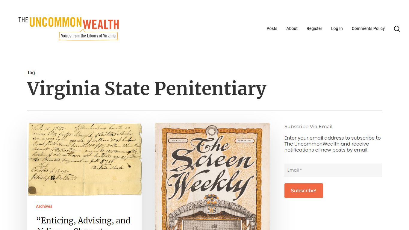 Virginia State Penitentiary Archives - The UncommonWealth